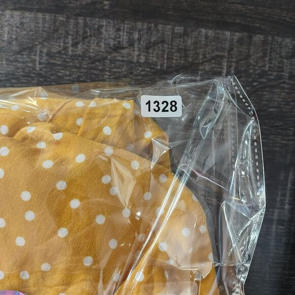 Torrid Womens Polka Dot Babydoll Tank Top 2X Yellow Zip Back Adjustable Straps - Picture 9 of 9